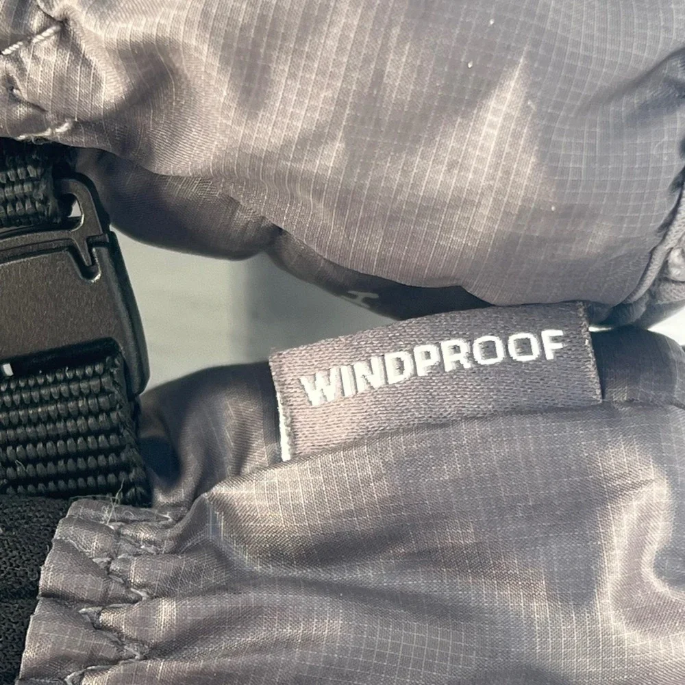 HEAD Padded Winter Ski Gloves Windproof Black‎ Gray Fleece Lined Snow Medium